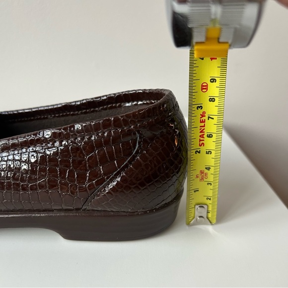 SAS Tripad Comfort Slip On Simplify Loafers 6.5N Brown Croc Moccasin Shiny USA - Picture 8 of 9